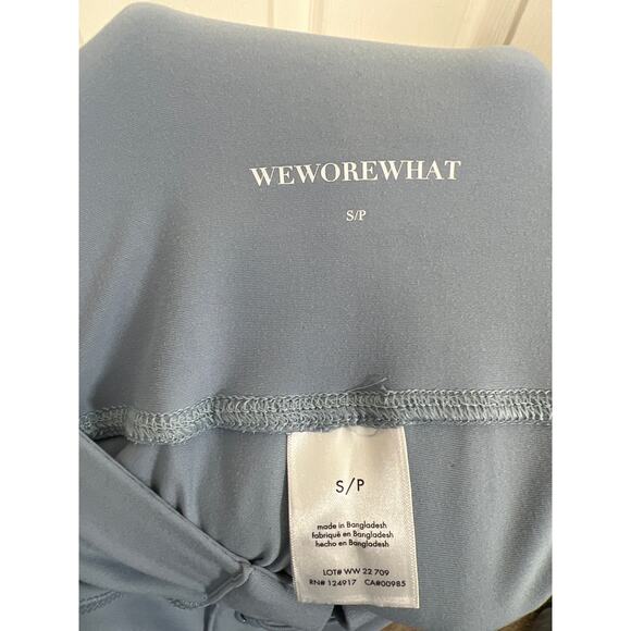 Revolve WEWOREWHAT Dusty Blue Lace Up Front Legging Size Small - Picture 5 of 8
